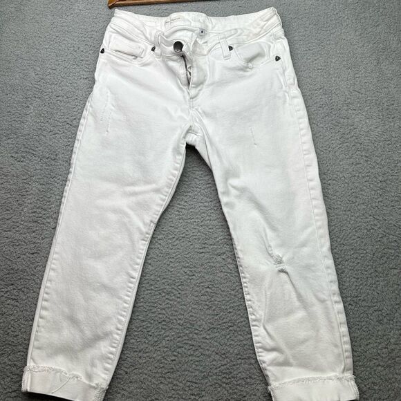 Kut from the KLOTH crop straight leg cropped jeans size 8 white - Picture 1 of 7